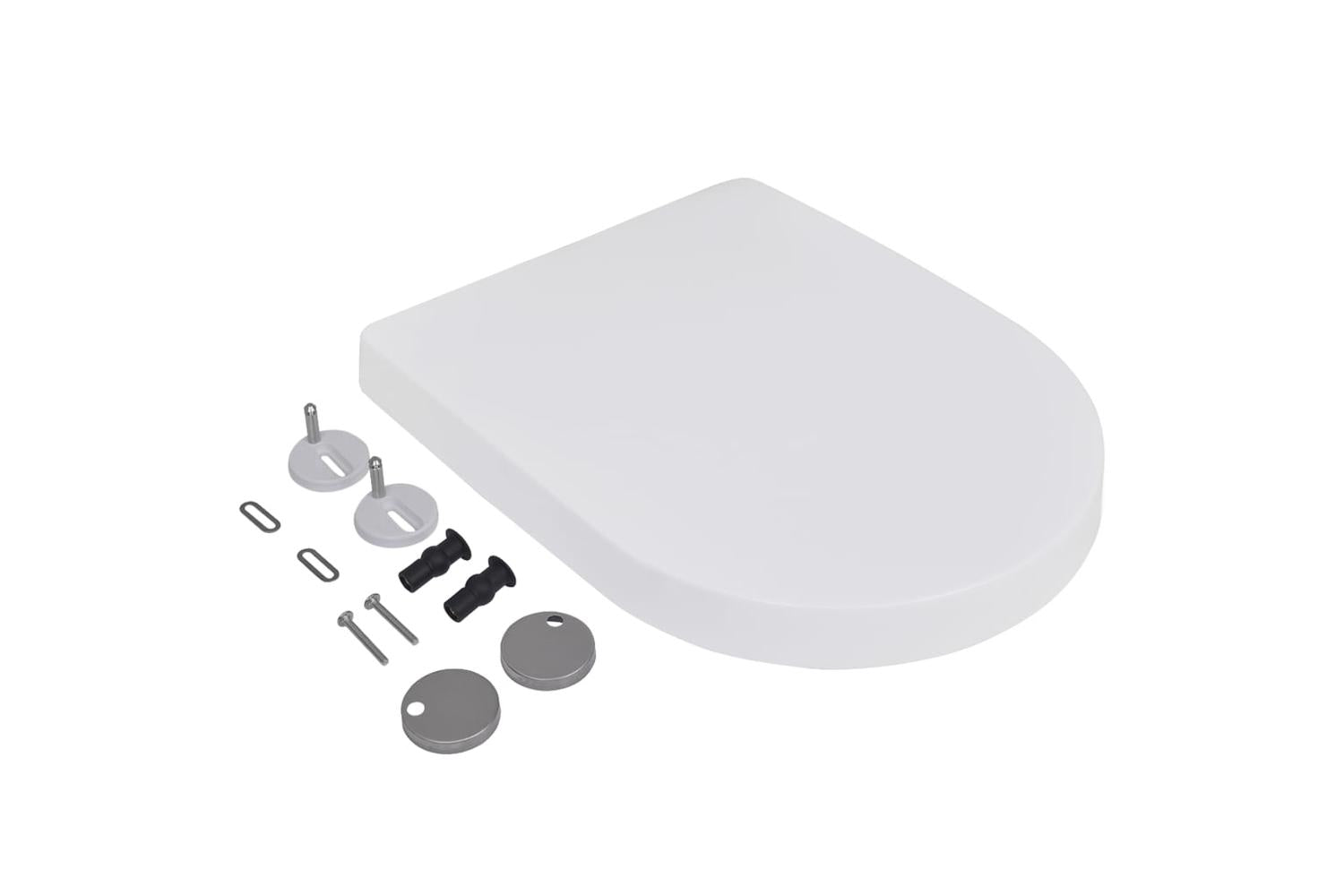 Vidaxl 275930 Toilet Seats With Soft Close Lids 2 Pcs Plastic White-3