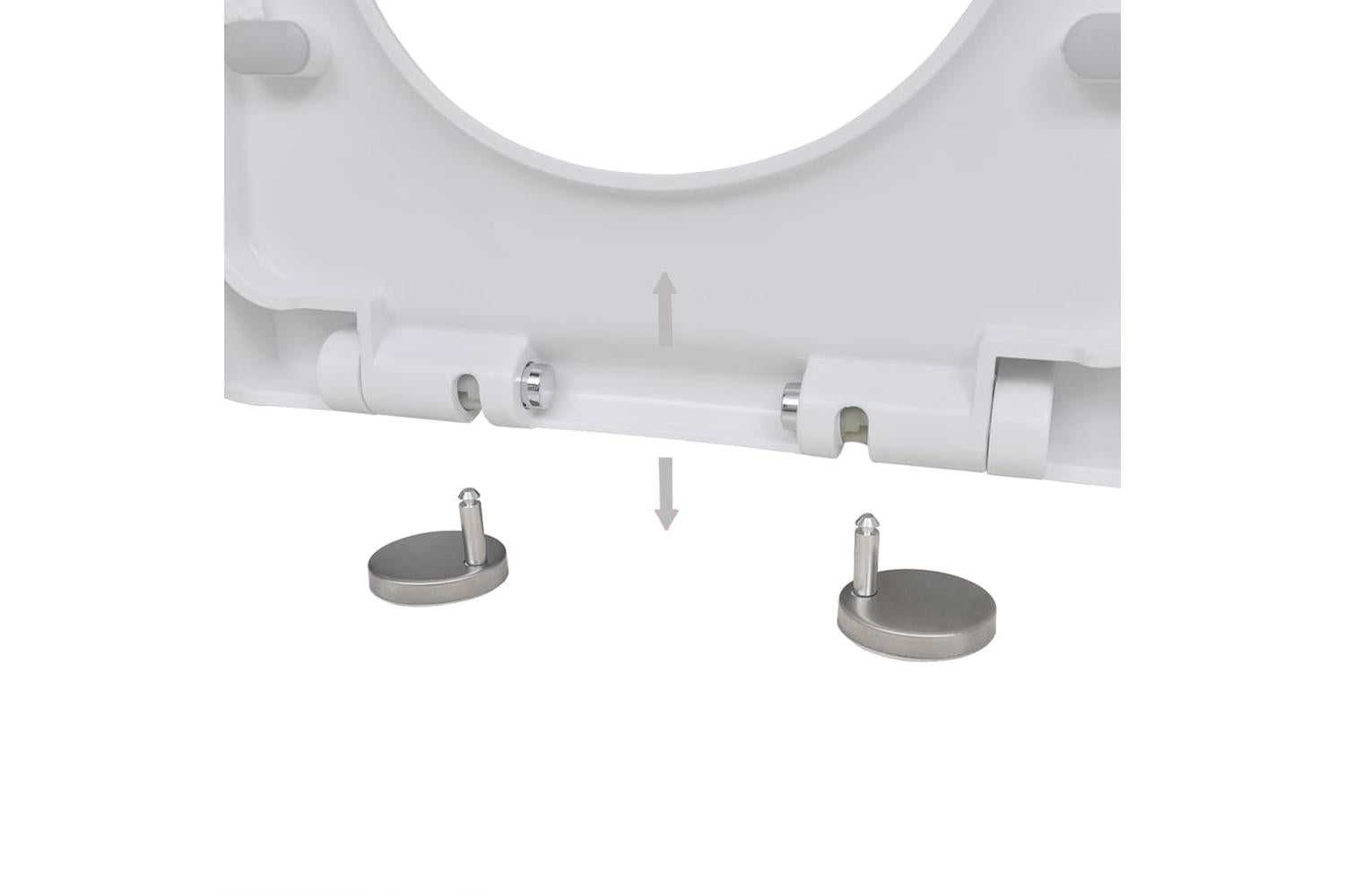 Vidaxl 275930 Toilet Seats With Soft Close Lids 2 Pcs Plastic White-7