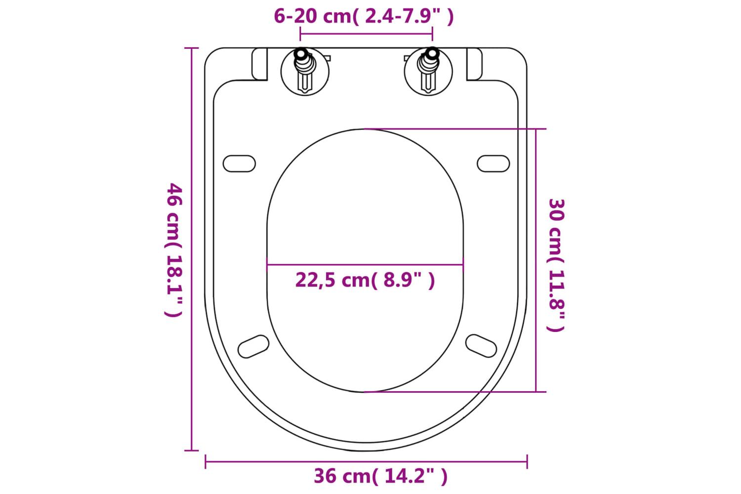 Vidaxl 275930 Toilet Seats With Soft Close Lids 2 Pcs Plastic White-9