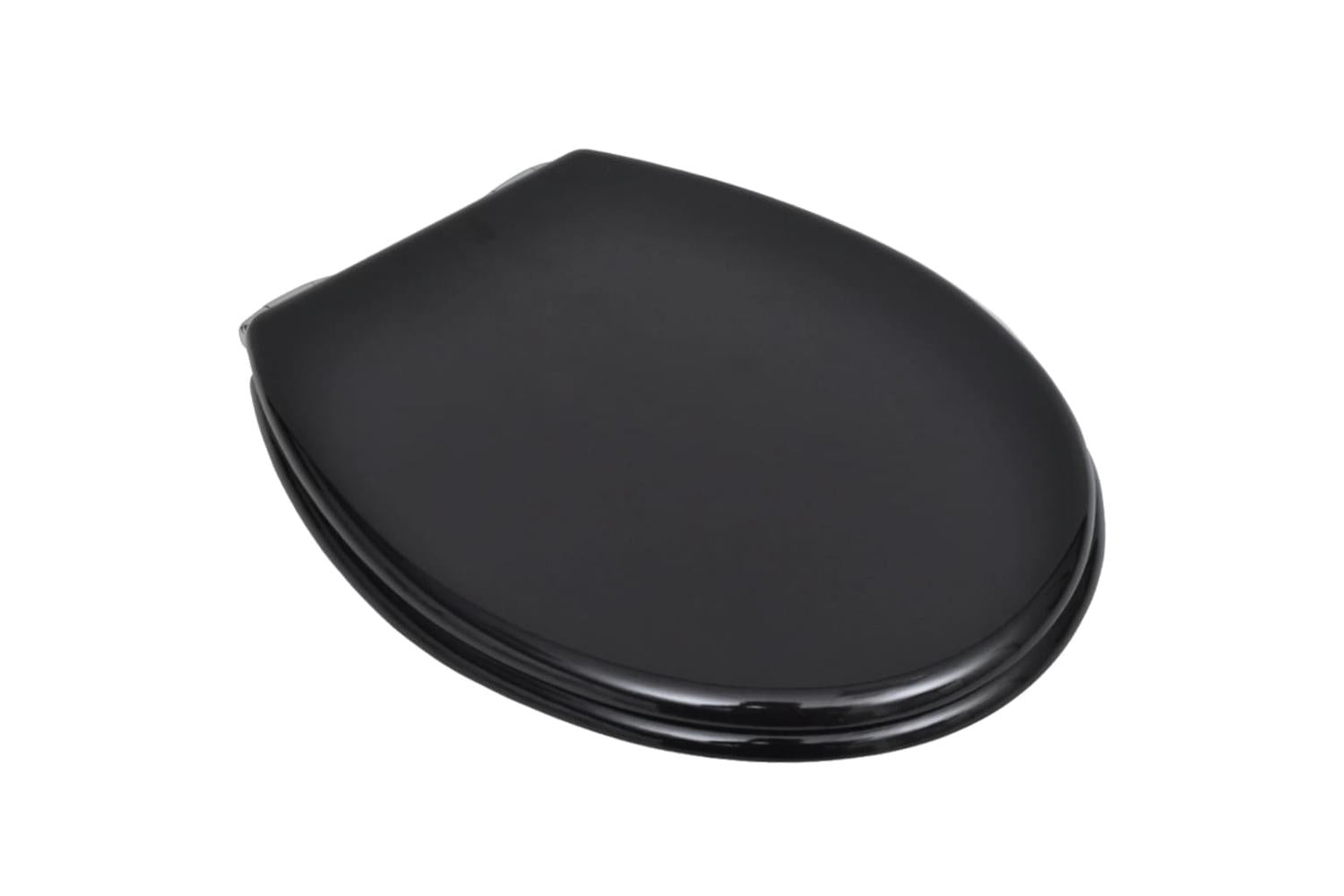 Vidaxl 140799 Wc Toilet Seat Mdf Soft Close Lid Simple Design Black-3