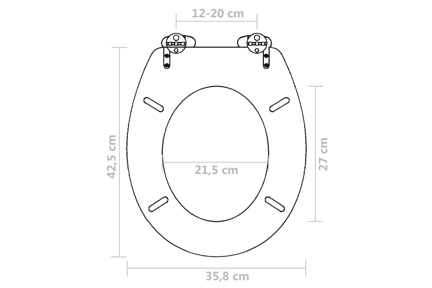 Vidaxl 140799 Wc Toilet Seat Mdf Soft Close Lid Simple Design Black-9