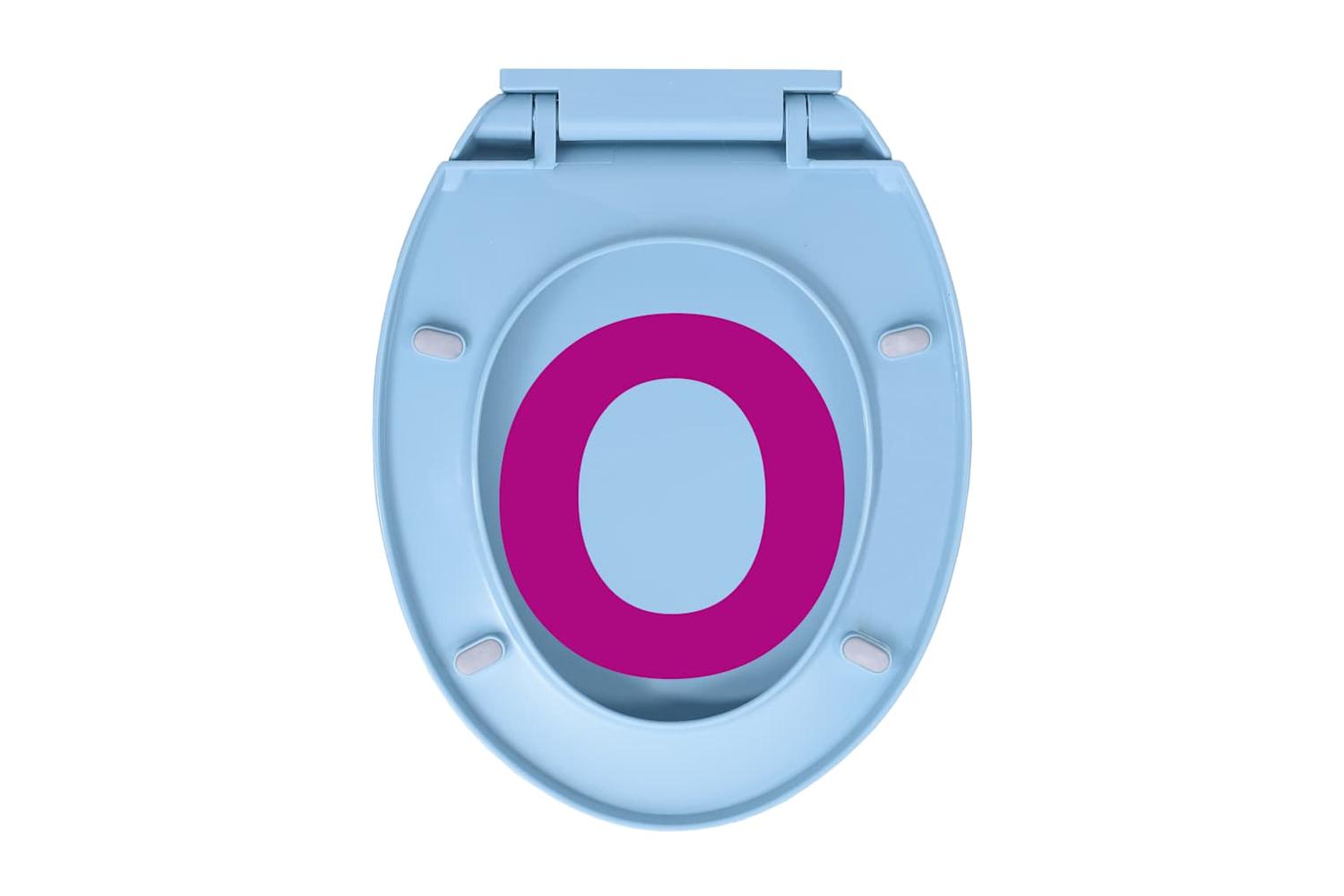 Vidaxl 145822 Soft-close Toilet Seat Blue Oval-9