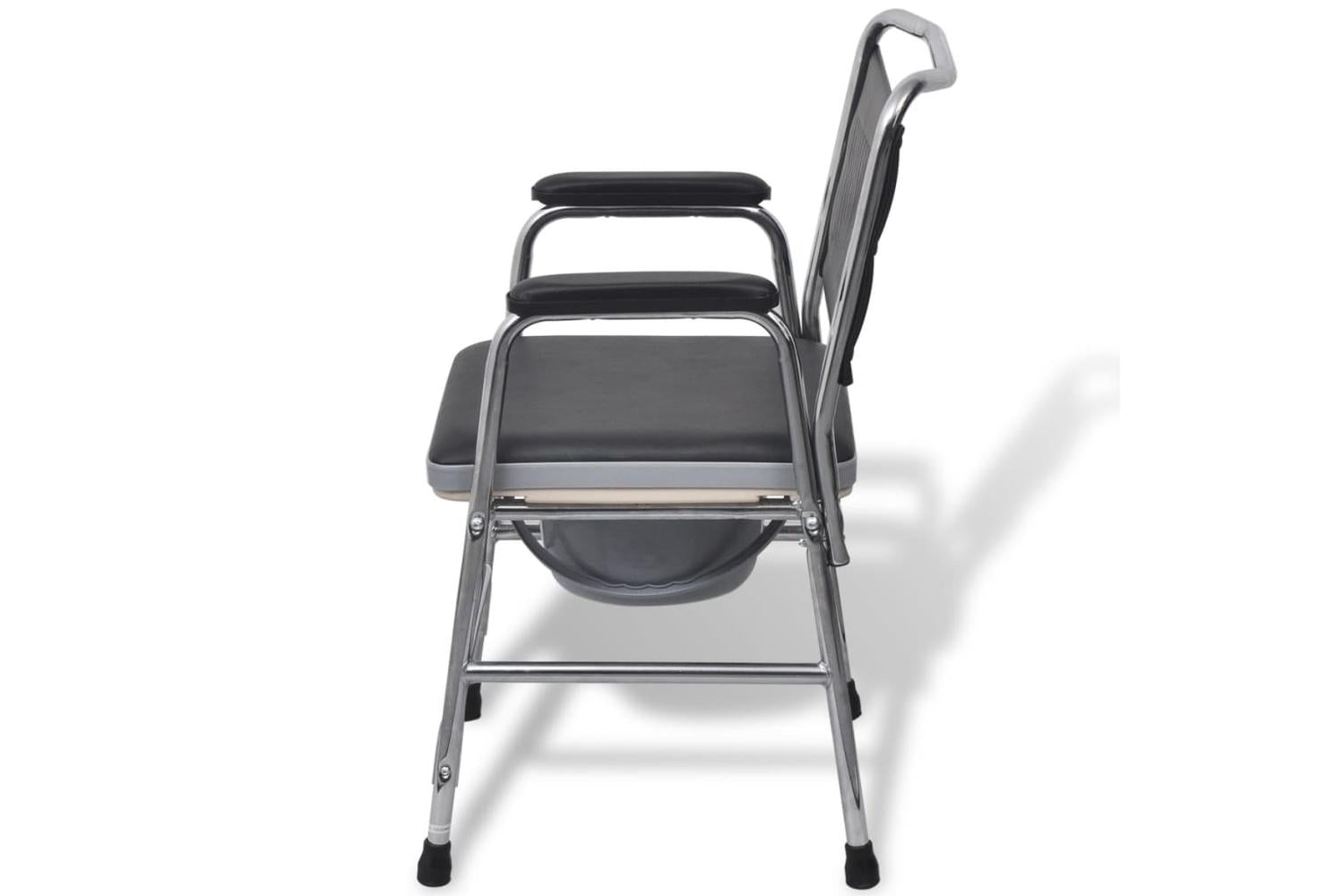 Vidaxl 110131 Commode Chair Steel Black-3