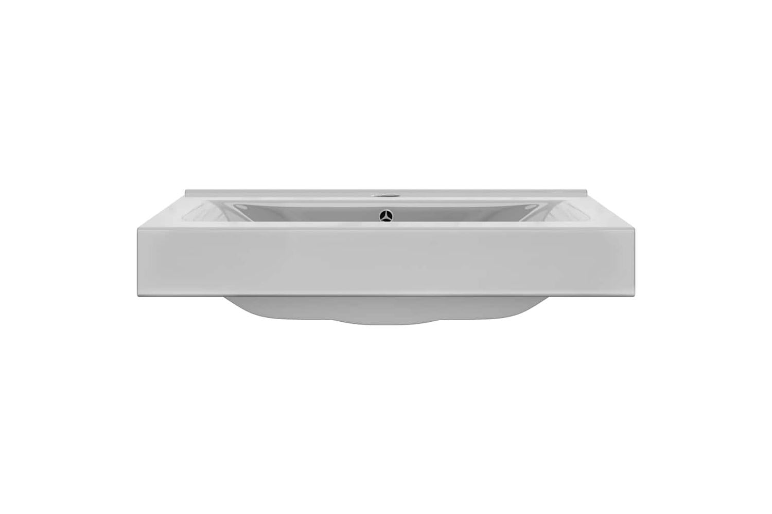 vidaXL 143502 Wash Basin With Overflow 60x46x16cm Ceramic Silver-3