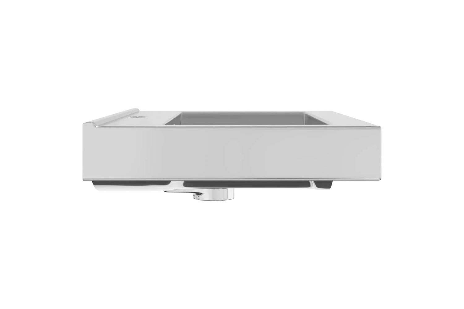 vidaXL 143502 Wash Basin With Overflow 60x46x16cm Ceramic Silver-5