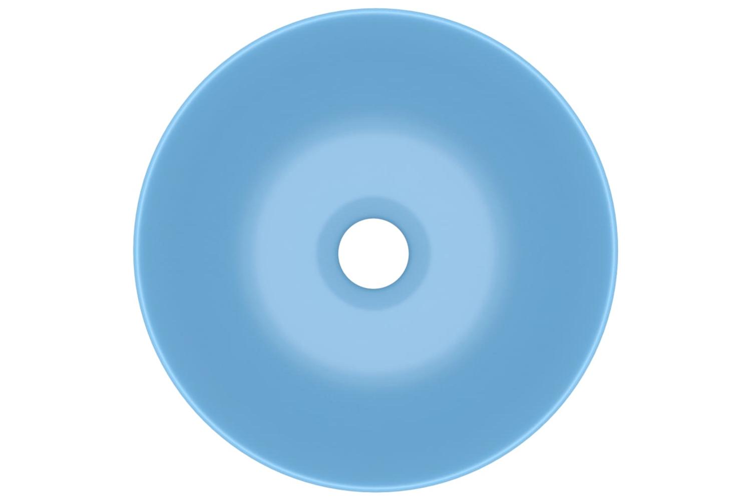 Vidaxl 146978 Bathroom Sink Ceramic Light Blue Round-4
