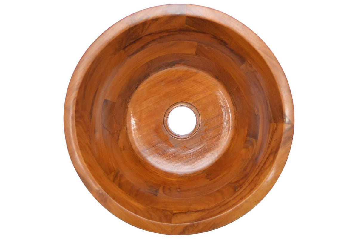 vidaXL 326161 Basin Solid Teak Wood ÃƒÂŽÃ‚Â¦40x20cm-4