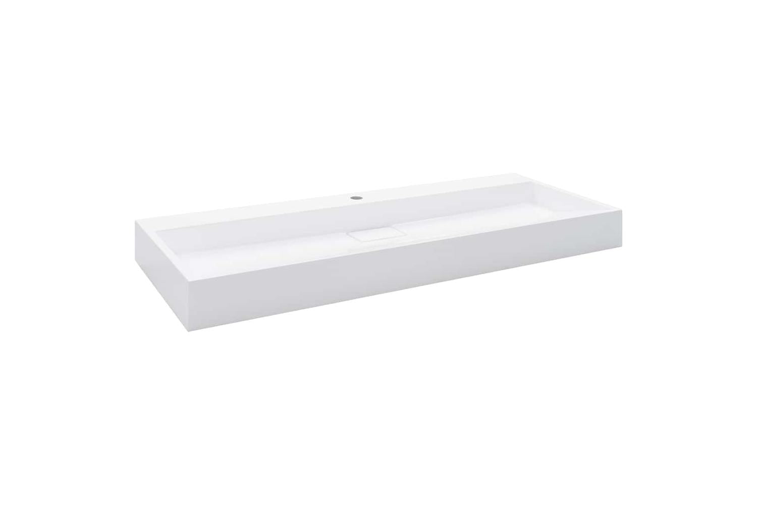 Vidaxl Wash Basin 120x46x11 Cm Mineral Cast/marble Cast White-2