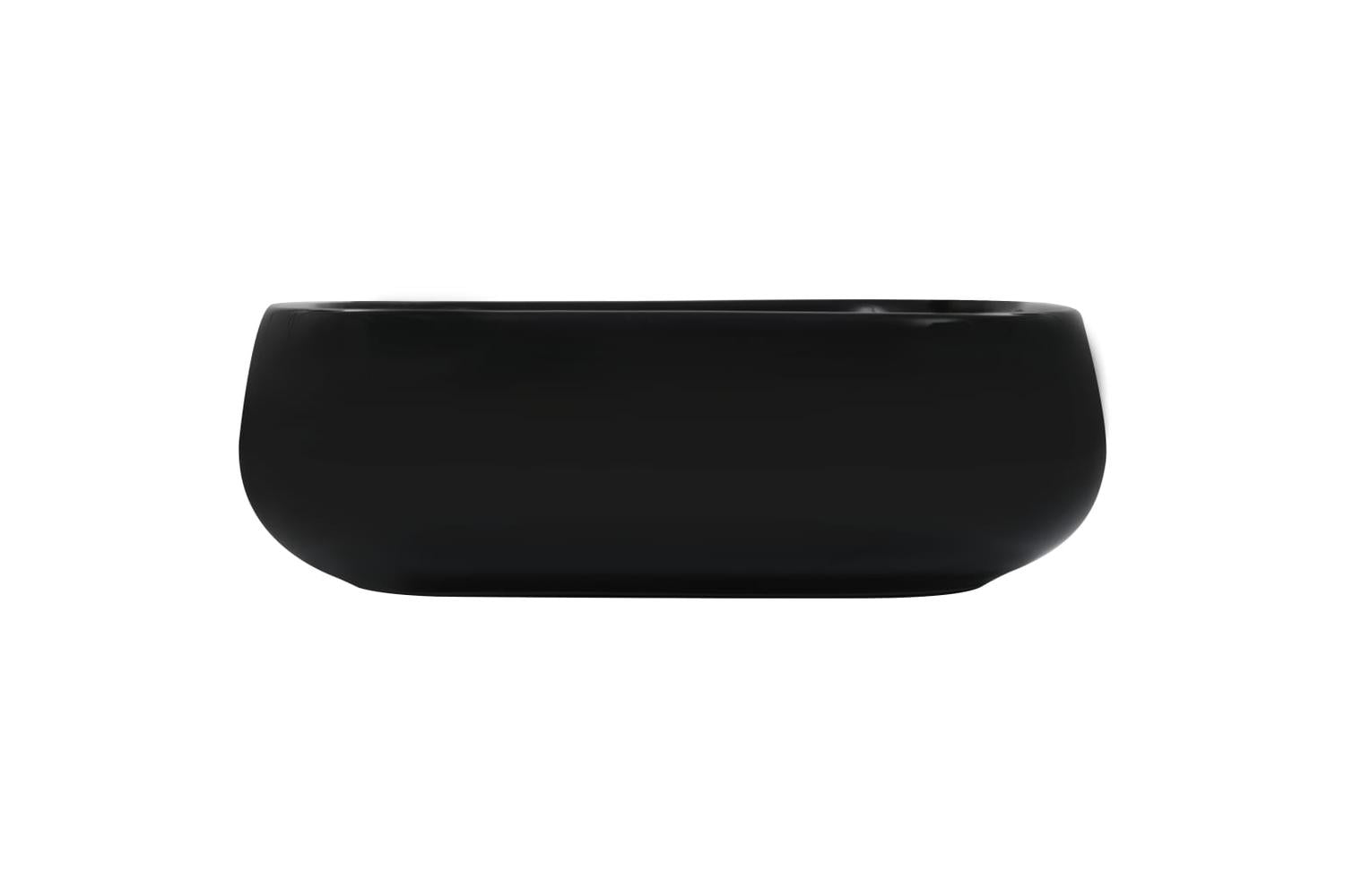 vidaXL 143906 Wash Basin 44.5x39.5x14.5cm Ceramic Black-4