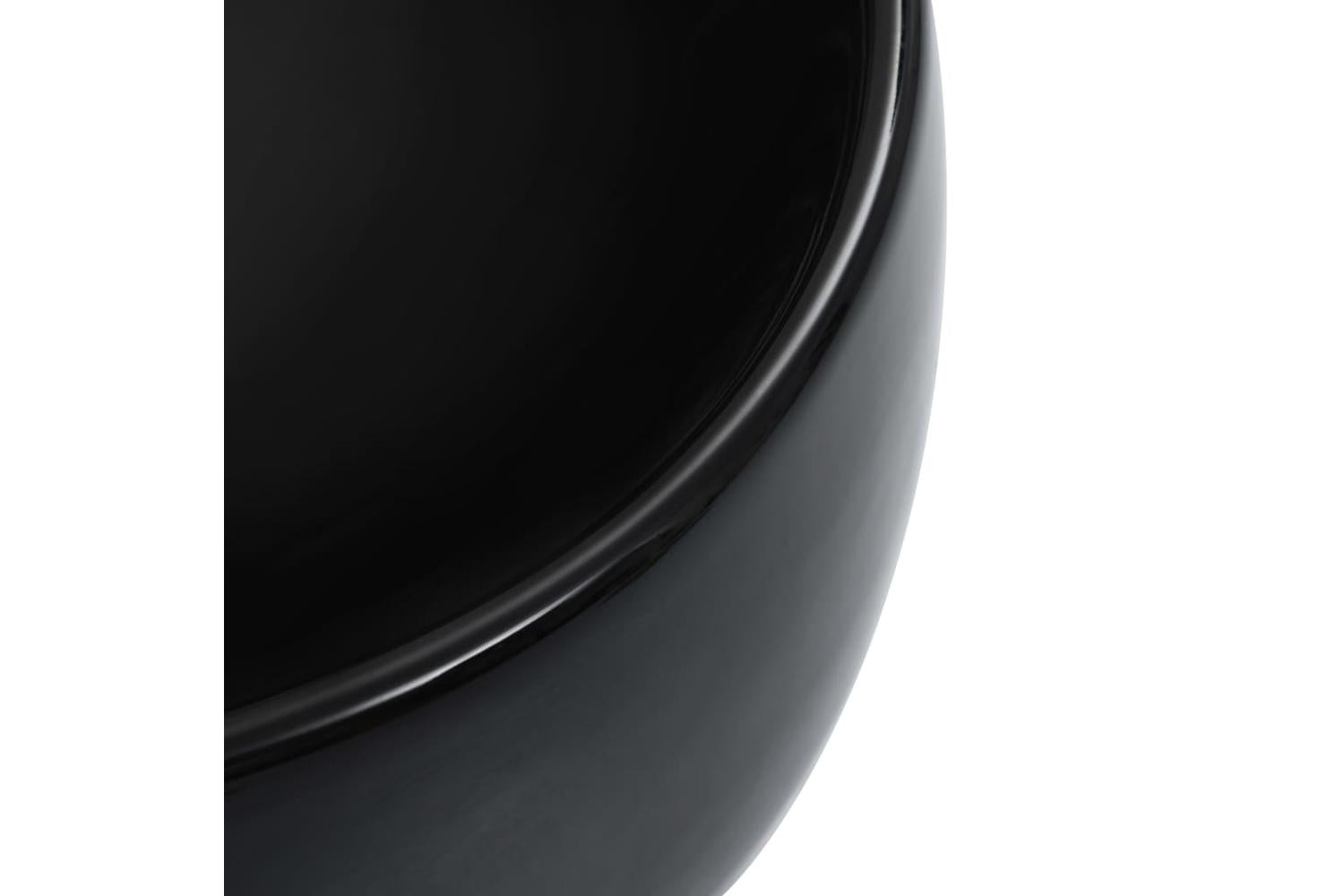 vidaXL 143906 Wash Basin 44.5x39.5x14.5cm Ceramic Black-5