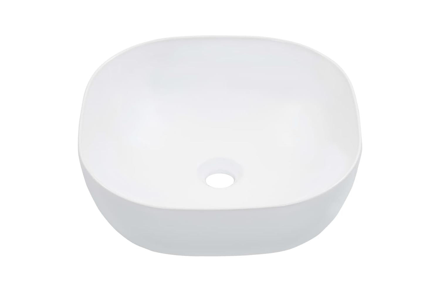 vidaXL 143917 Wash Basin 42.5x42.5x14.5cm Ceramic White-2