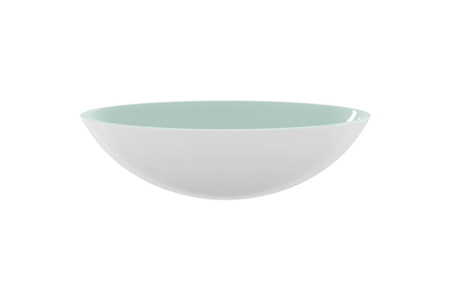 vidaXL 345255 Basin Glass 50x37x14cm White-3