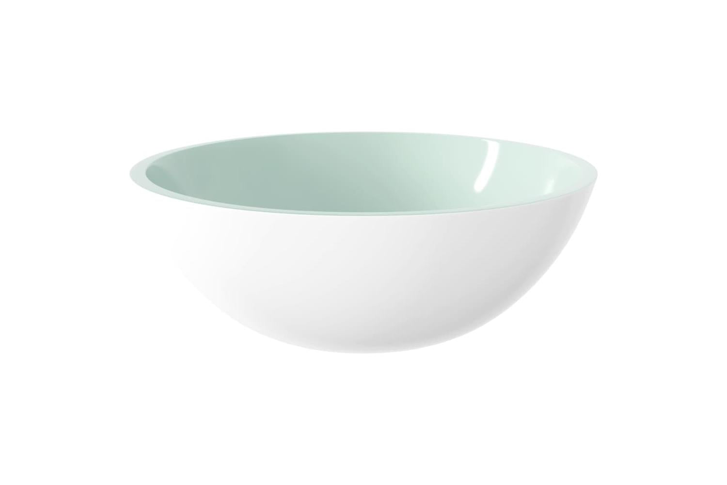 vidaXL 345255 Basin Glass 50x37x14cm White-4