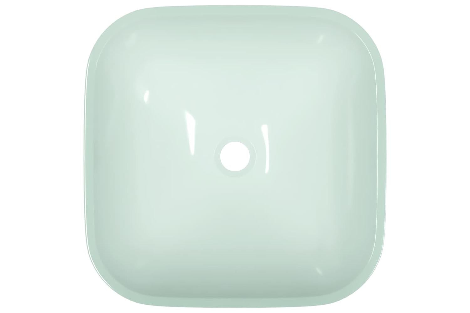 vidaXL 345254 Basin Glass 42x42x14cm White-4