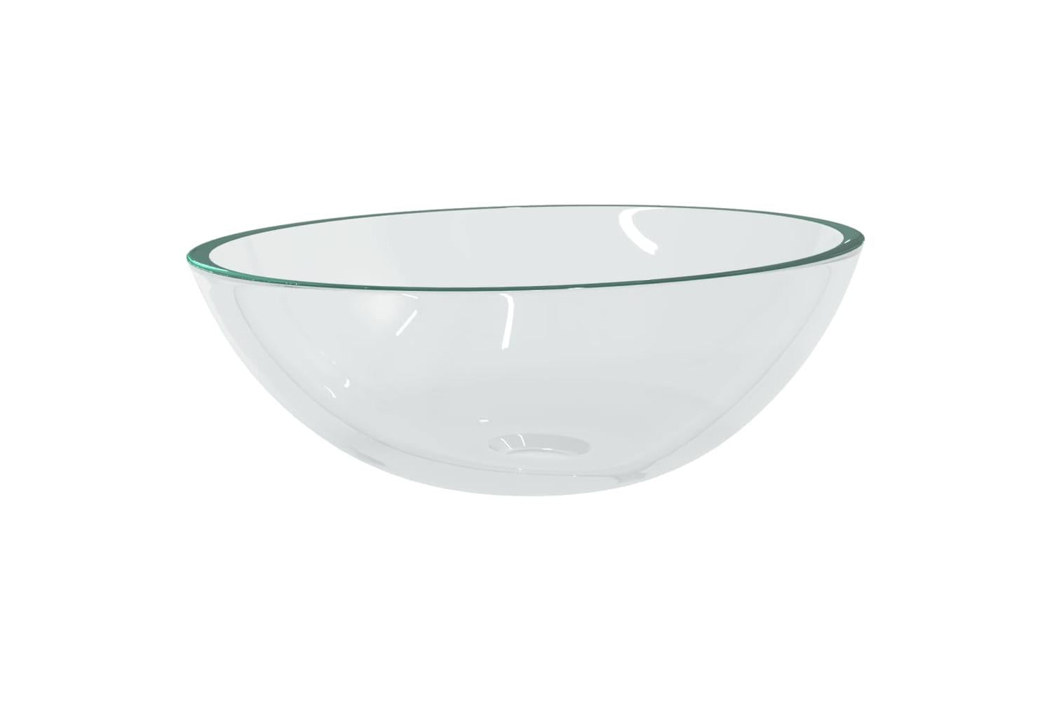 vidaXL 345237 Basin Glass 50x37x14cm Transparent-2