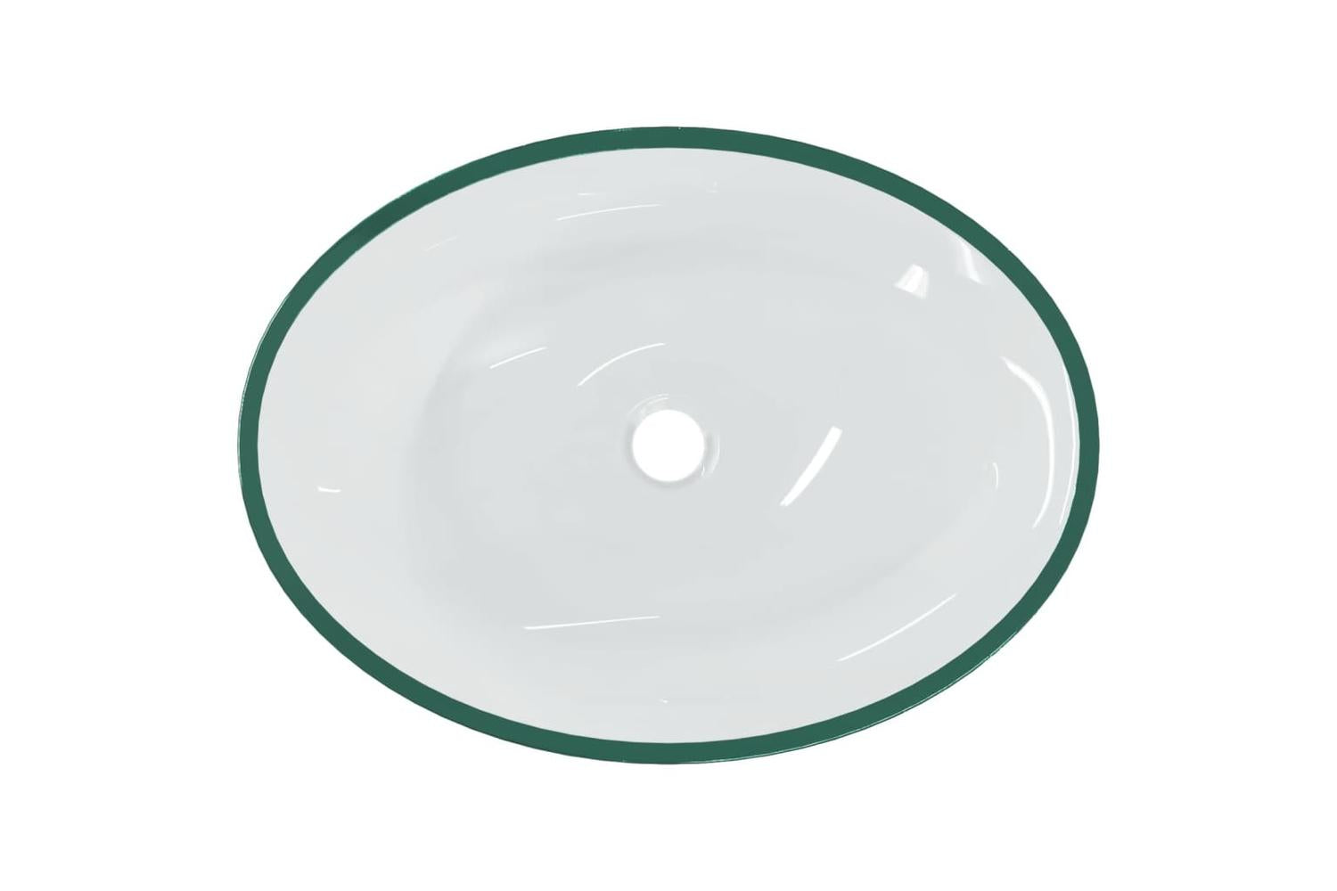 vidaXL 345237 Basin Glass 50x37x14cm Transparent-5