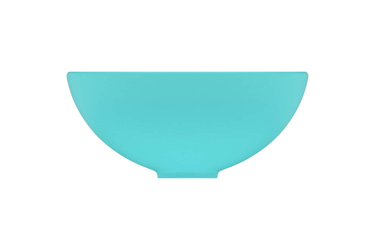 vidaXL 146969 Luxury Bathroom Basin Round Matt Light Green 32.5x14cm Ceramic-4