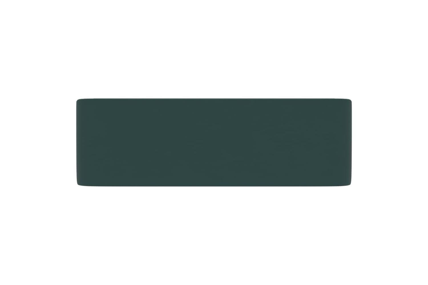 vidaXL 147047 Luxury Wash Basin Matt Dark Green 41x30x12cm Ceramic-4