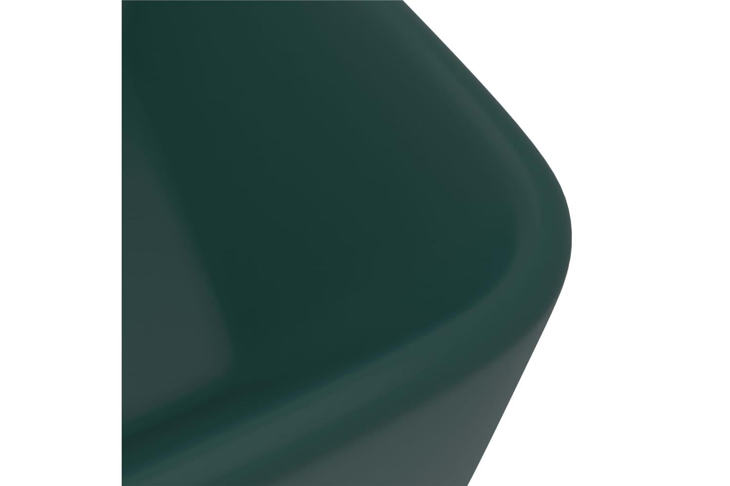 vidaXL 147047 Luxury Wash Basin Matt Dark Green 41x30x12cm Ceramic-5