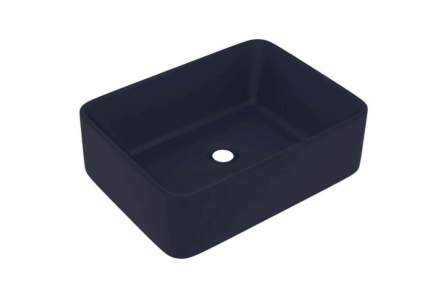 vidaXL 147045 Luxury Wash Basin Matt Dark Blue 41x30x12cm Ceramic