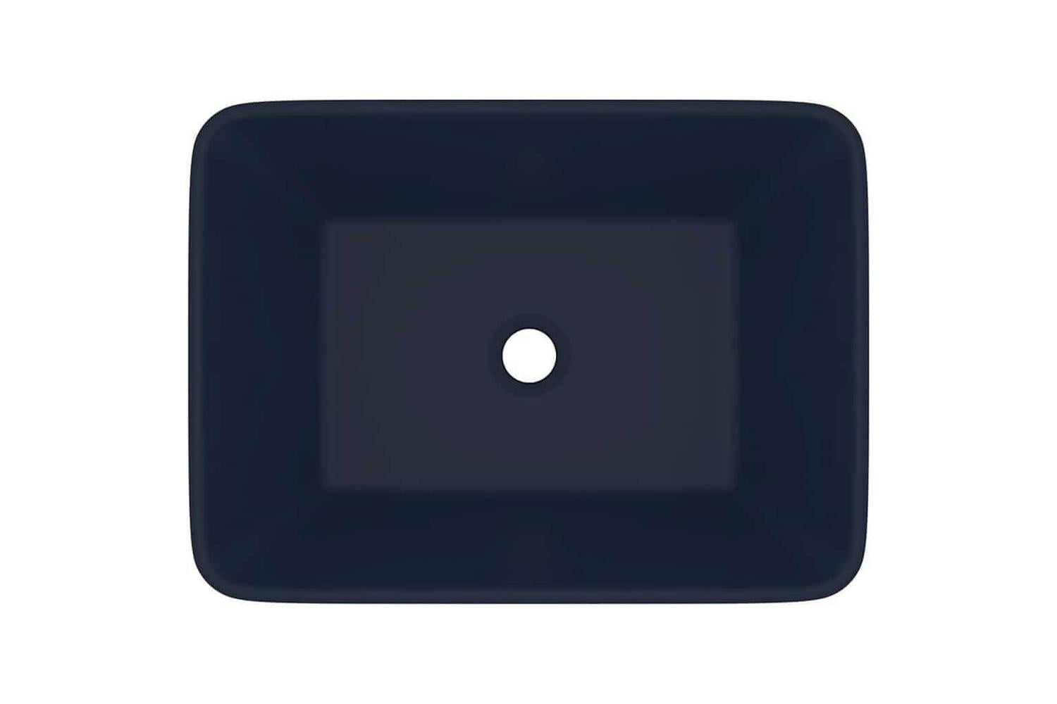 vidaXL 147045 Luxury Wash Basin Matt Dark Blue 41x30x12cm Ceramic-4