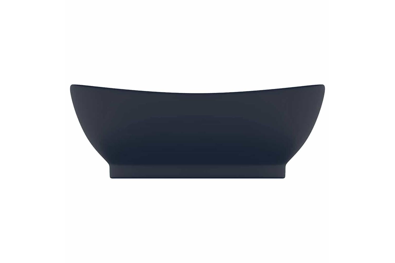 vidaXL 146935 Luxury Basin Overflow Oval Matt Dark Blue 58.5x39cm Ceramic-3