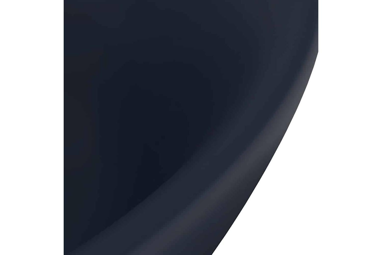 vidaXL 146935 Luxury Basin Overflow Oval Matt Dark Blue 58.5x39cm Ceramic-5
