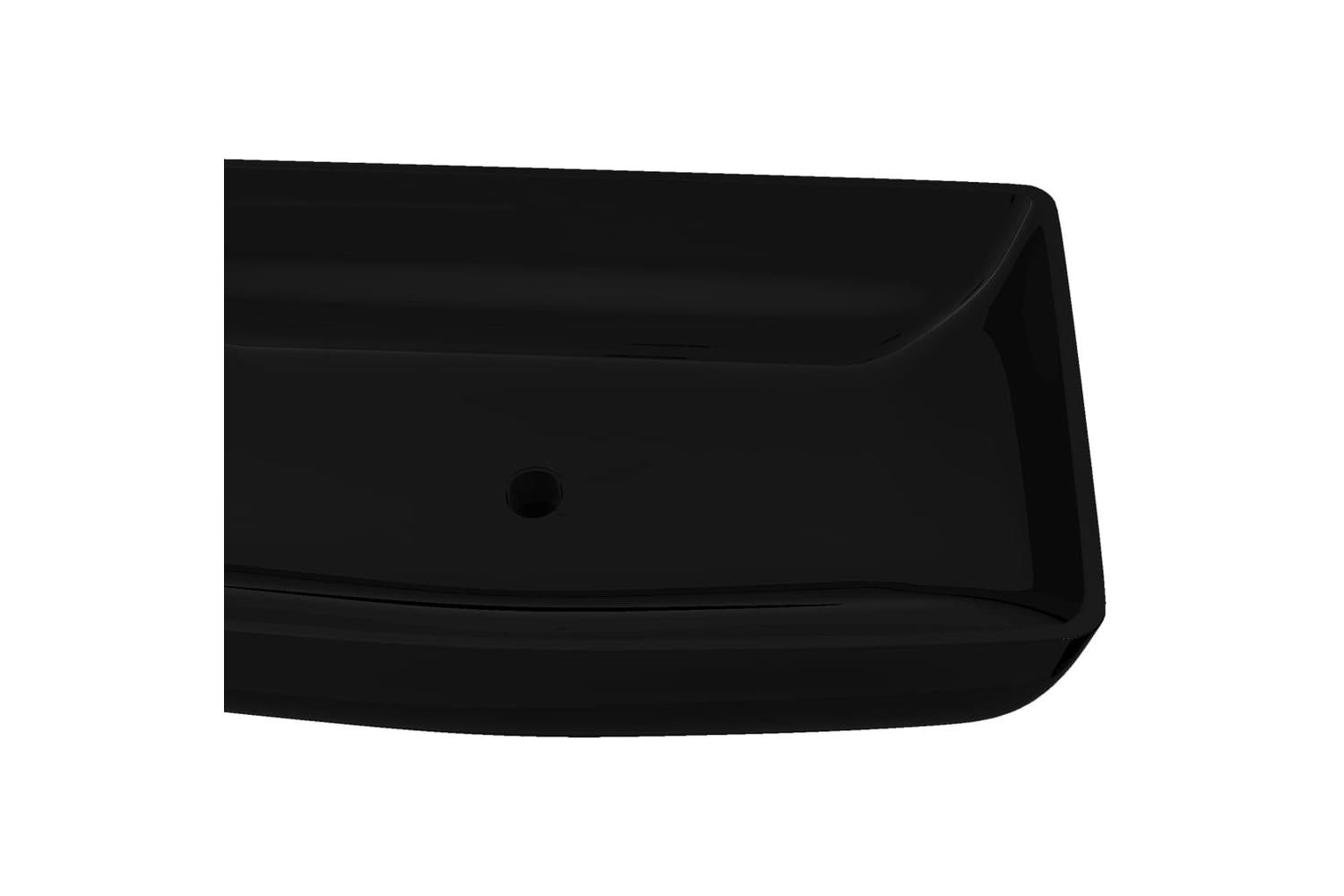 Vidaxl 141923 Ceramic Bathroom Sink Basin Black Rectangular-4