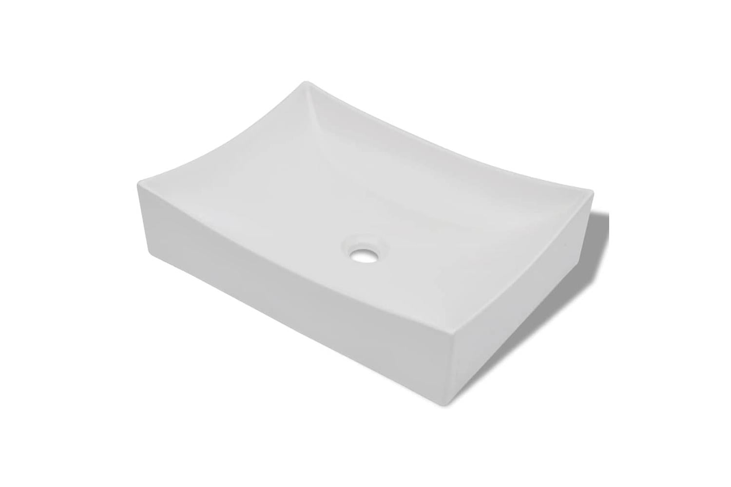 Vidaxl 140700 Bathroom Ceramic Porcelain Sink Art Basin White High Gloss
