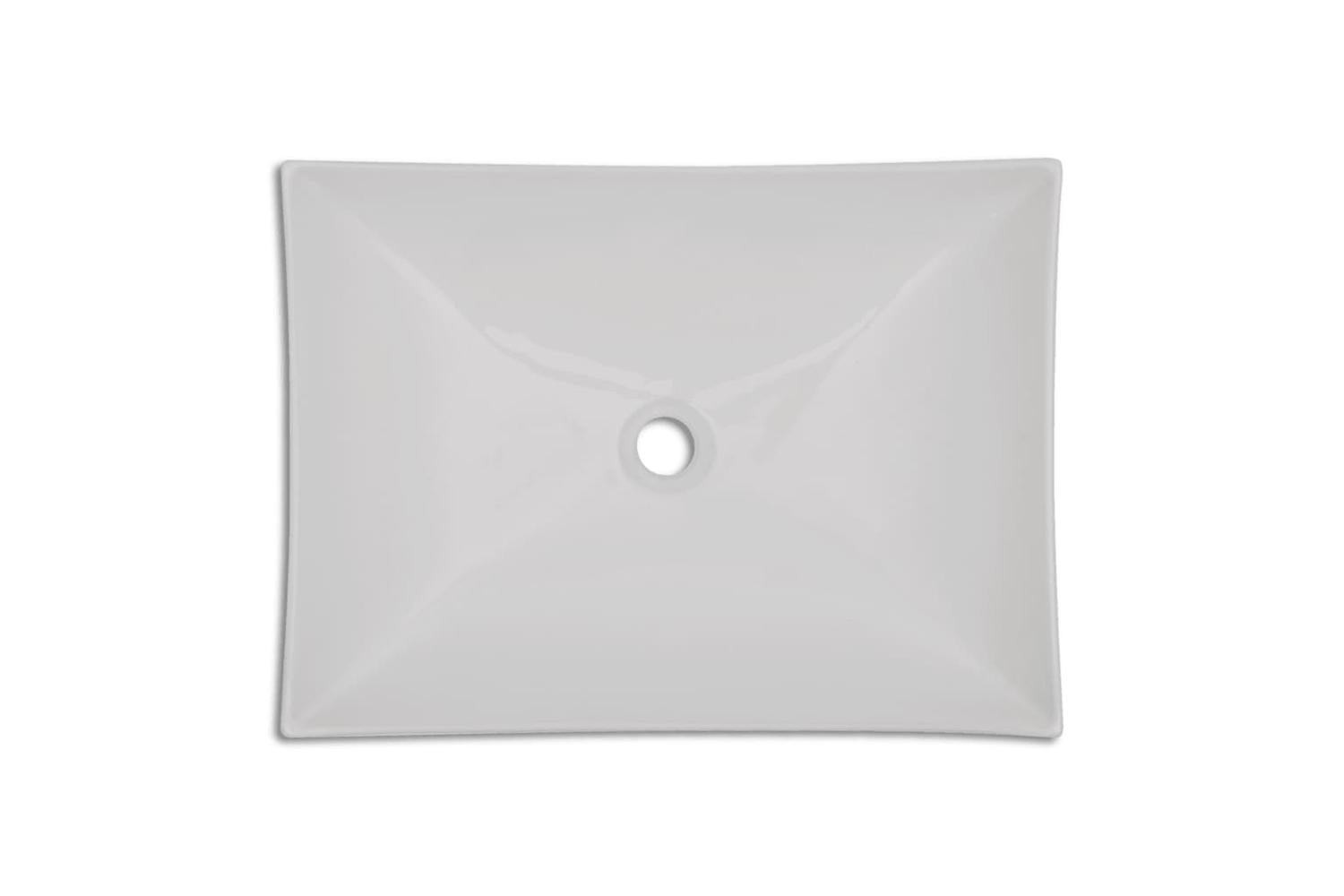 Vidaxl 140700 Bathroom Ceramic Porcelain Sink Art Basin White High Gloss-4
