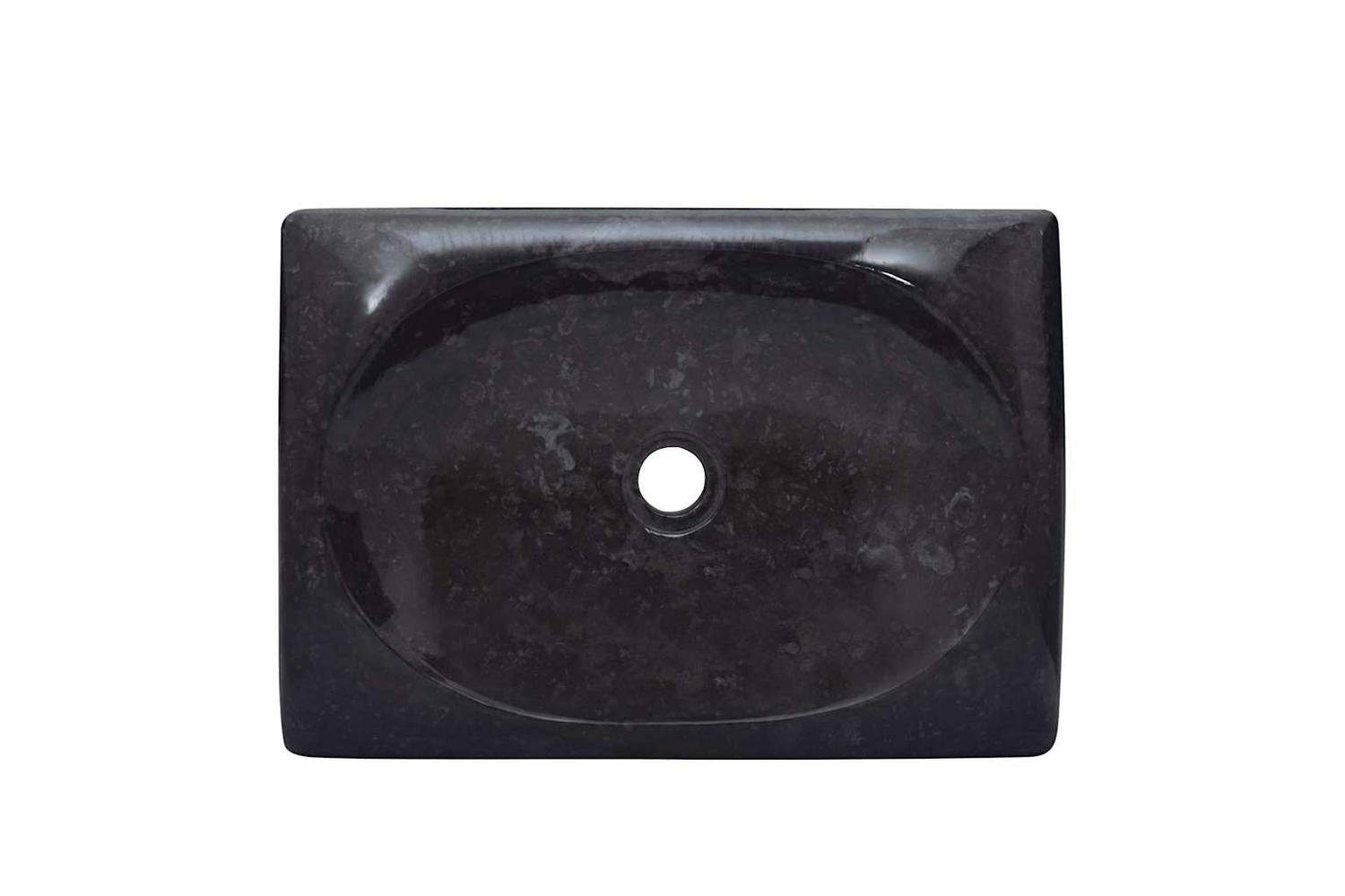 vidaXL 149166 Sink Black 50x35x10cm Marble-5