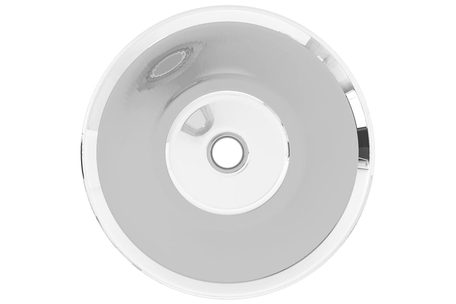 vidaXL 143493 Wash Basin 42x14cm Ceramic Silver-3