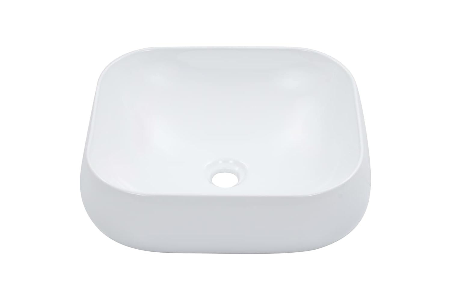 vidaXL 143905 Wash Basin 44.5x39.5x14.5cm Ceramic White-2