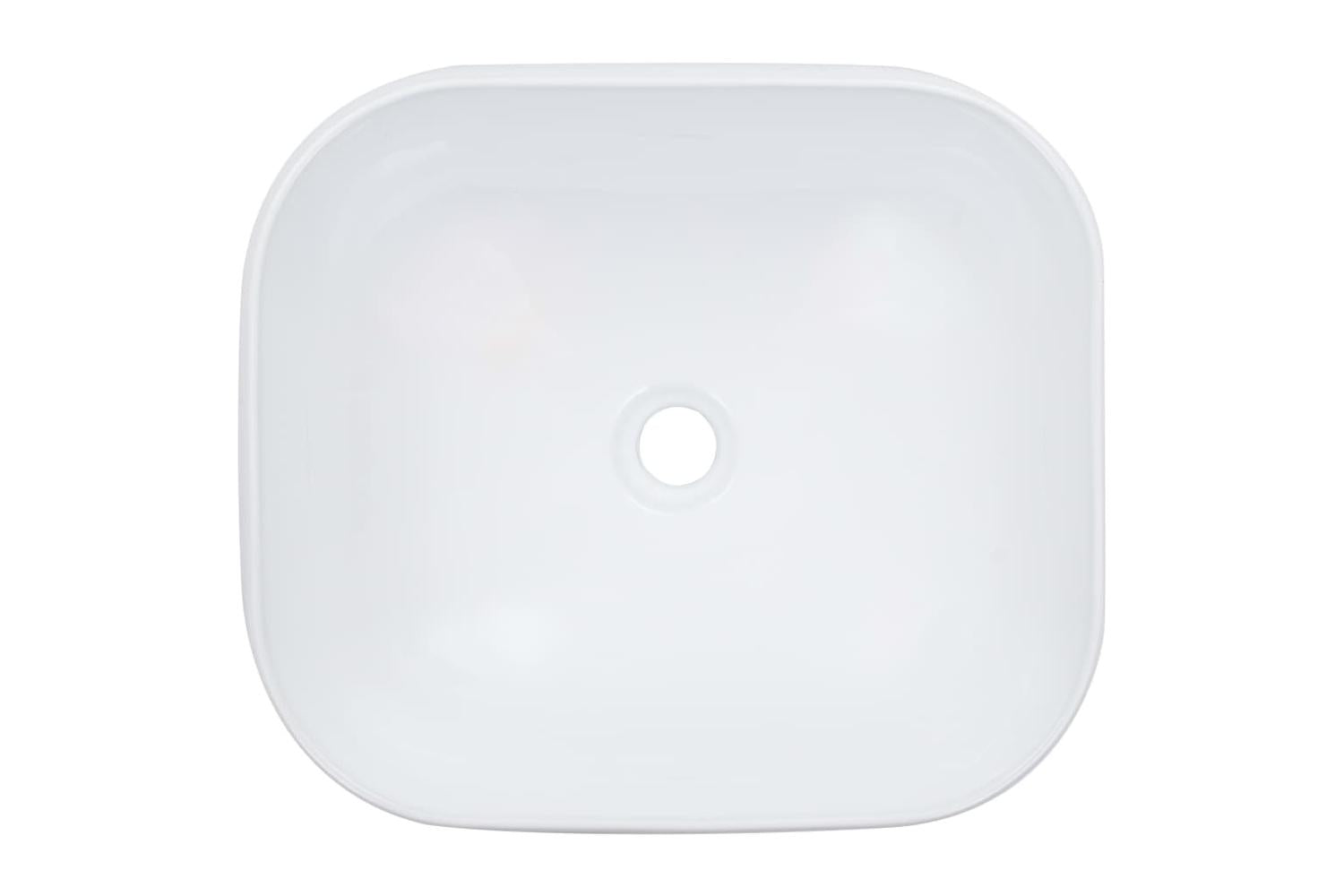 vidaXL 143905 Wash Basin 44.5x39.5x14.5cm Ceramic White-3