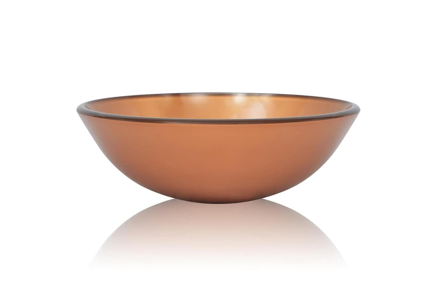 Vidaxl 142232 Basin Tempered Glass 42 Cm Brown