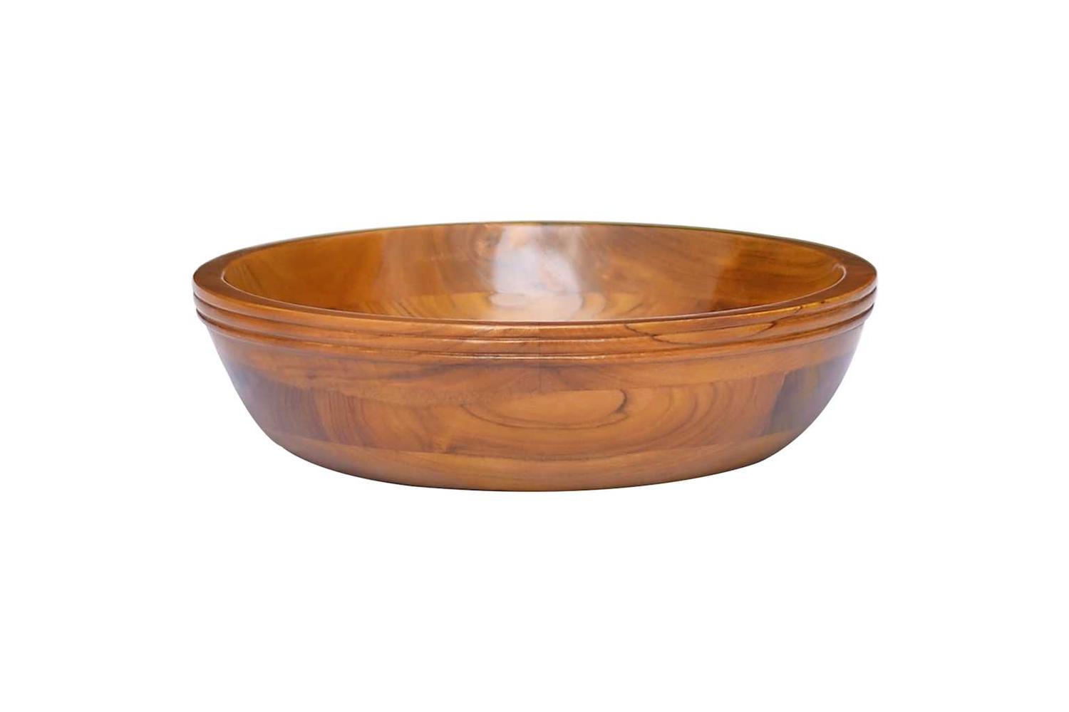 vidaXL 326160 Basin Solid Teak Wood ÃƒÂŽÃ‚Â¦40x10cm-3