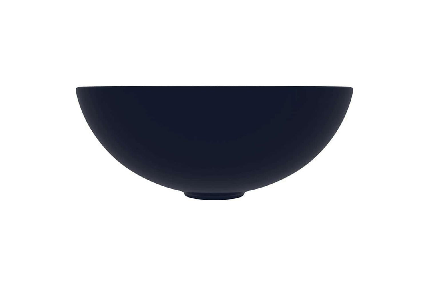 Vidaxl 146979 Bathroom Sink Ceramic Dark Blue Round-3