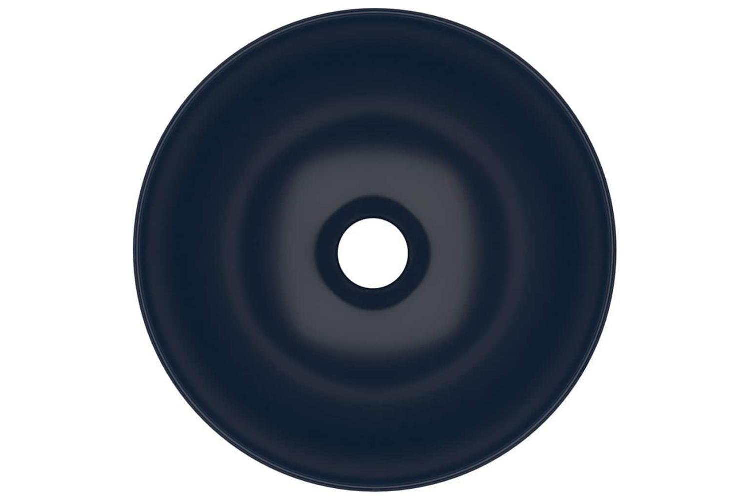 Vidaxl 146979 Bathroom Sink Ceramic Dark Blue Round-4