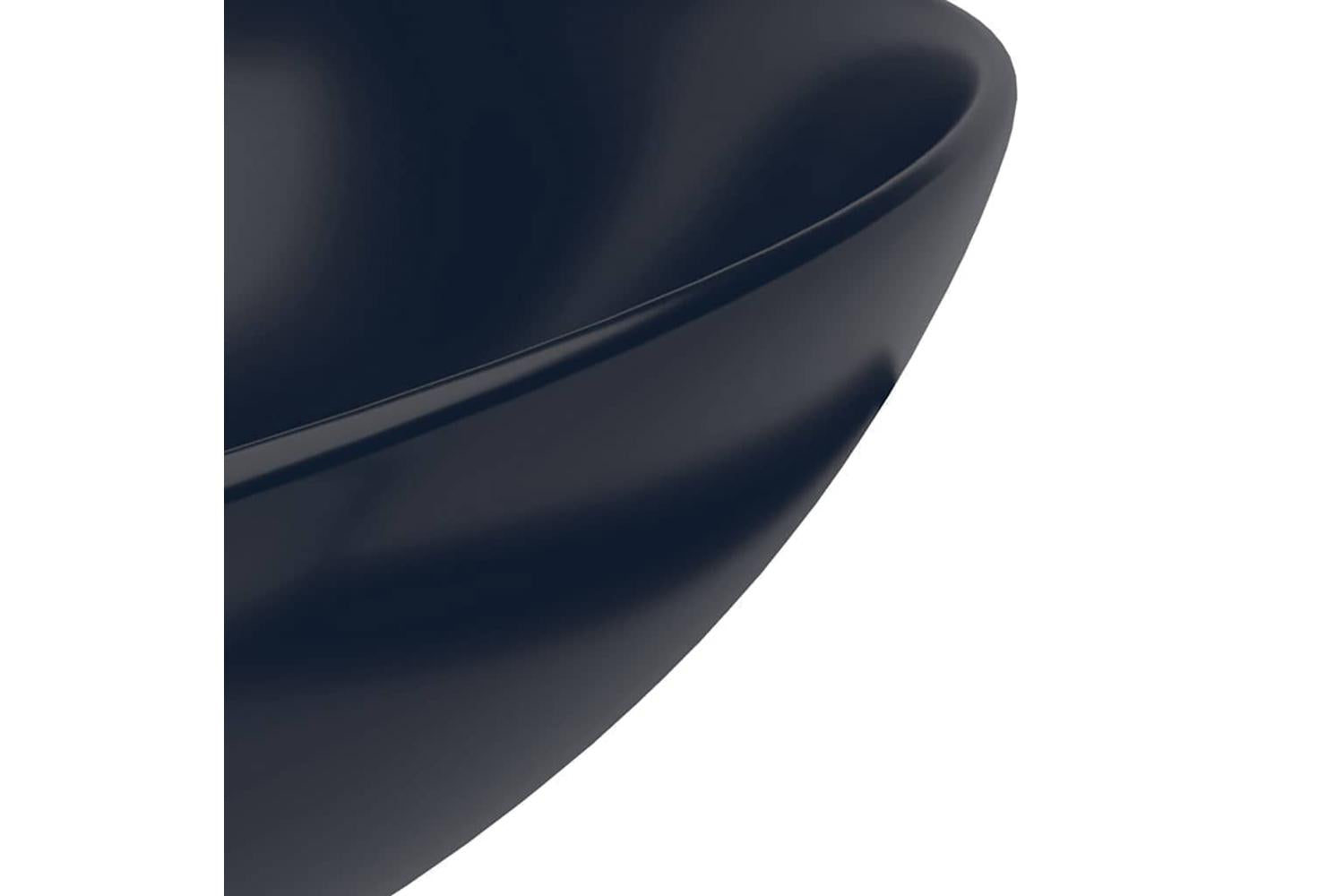 Vidaxl 146979 Bathroom Sink Ceramic Dark Blue Round-5
