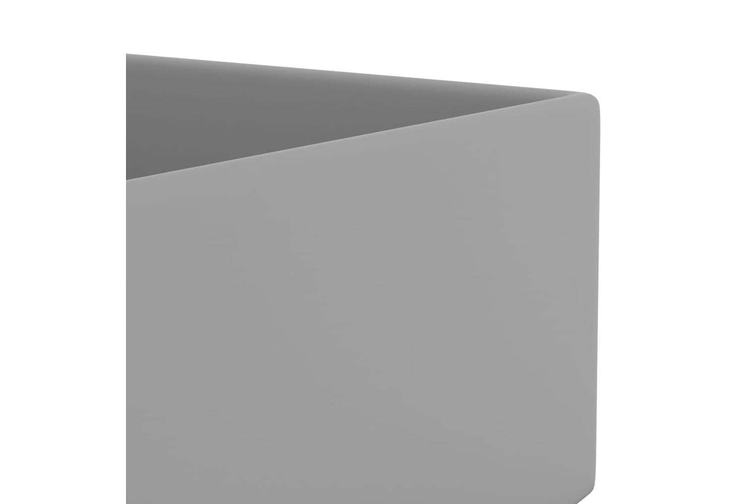 Vidaxl 146993 Bathroom Sink With Overflow Ceramic Light Grey-6