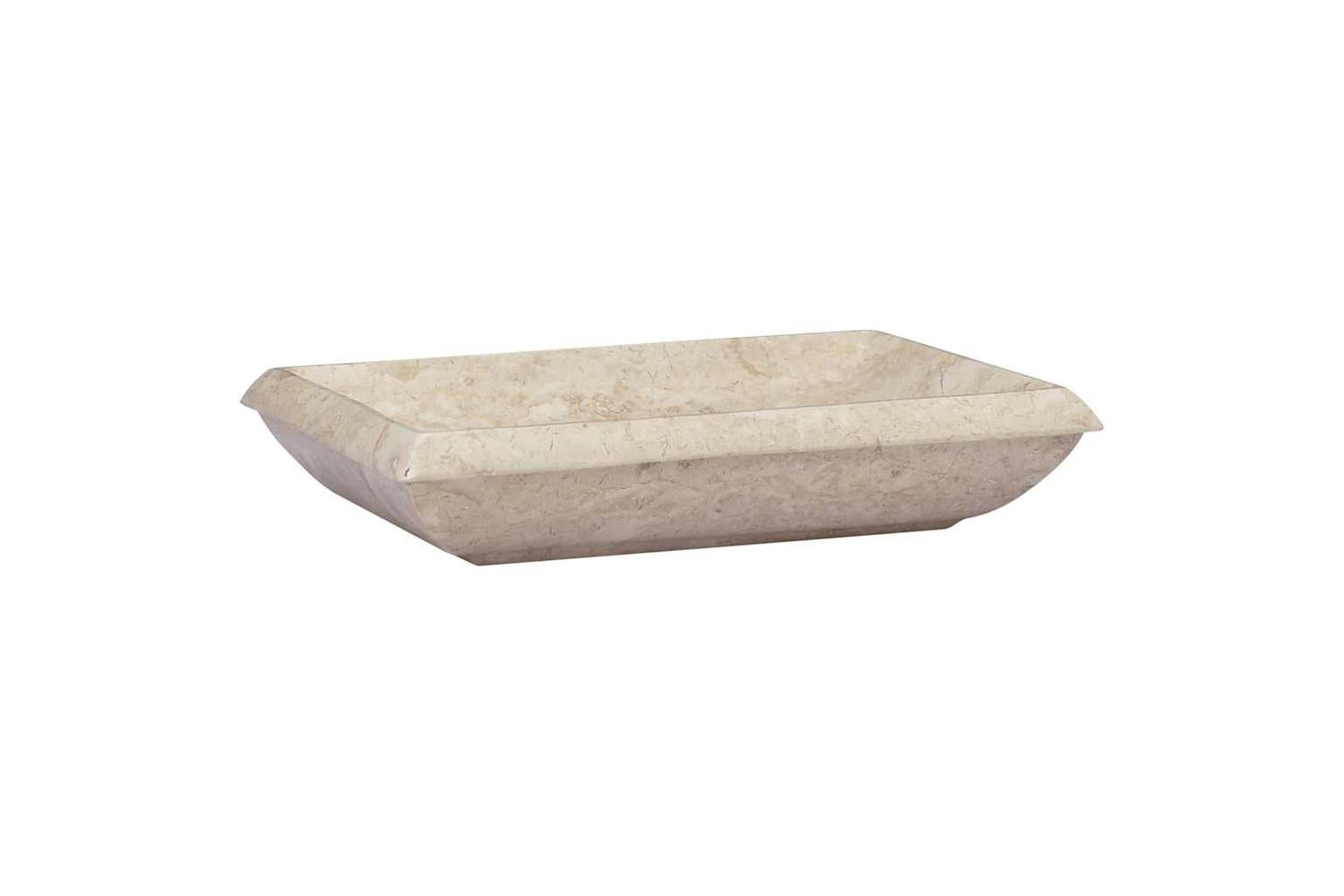 vidaXL 149162 Sink Cream 50x35x10cm Marble-2
