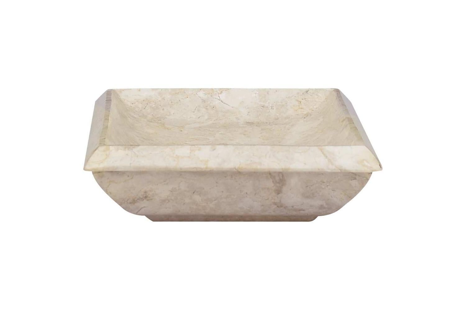 vidaXL 149162 Sink Cream 50x35x10cm Marble-4