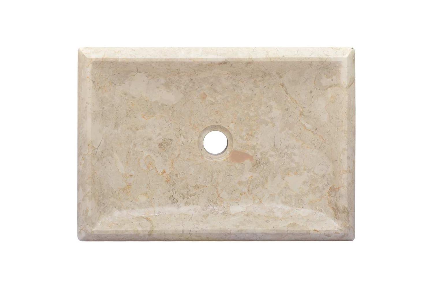 vidaXL 149162 Sink Cream 50x35x10cm Marble-5