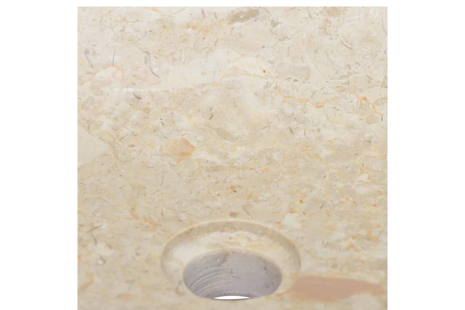 vidaXL 149162 Sink Cream 50x35x10cm Marble-6