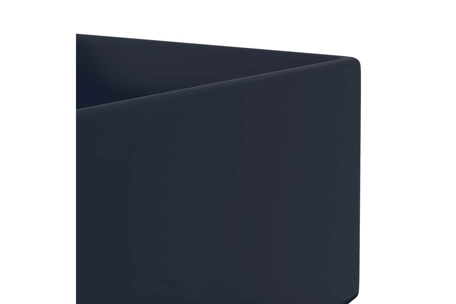 Vidaxl 146990 Bathroom Sink With Overflow Ceramic Dark Blue-5