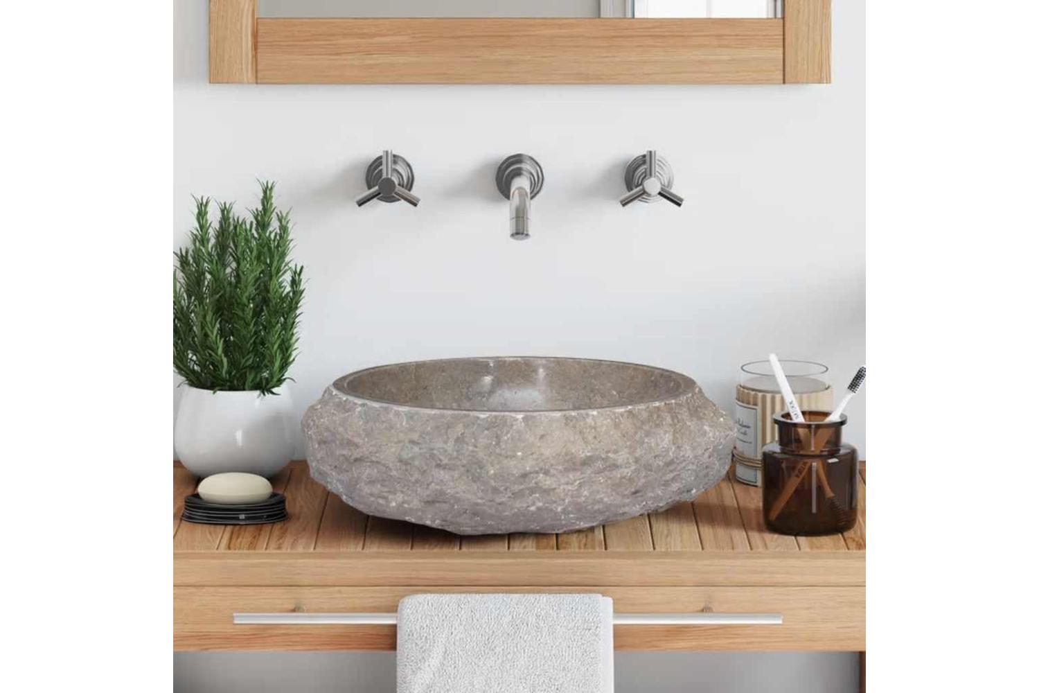 vidaXL 149158 Sink Grey ÃƒÂƒÃ‚Â˜40x12cm Marble-2