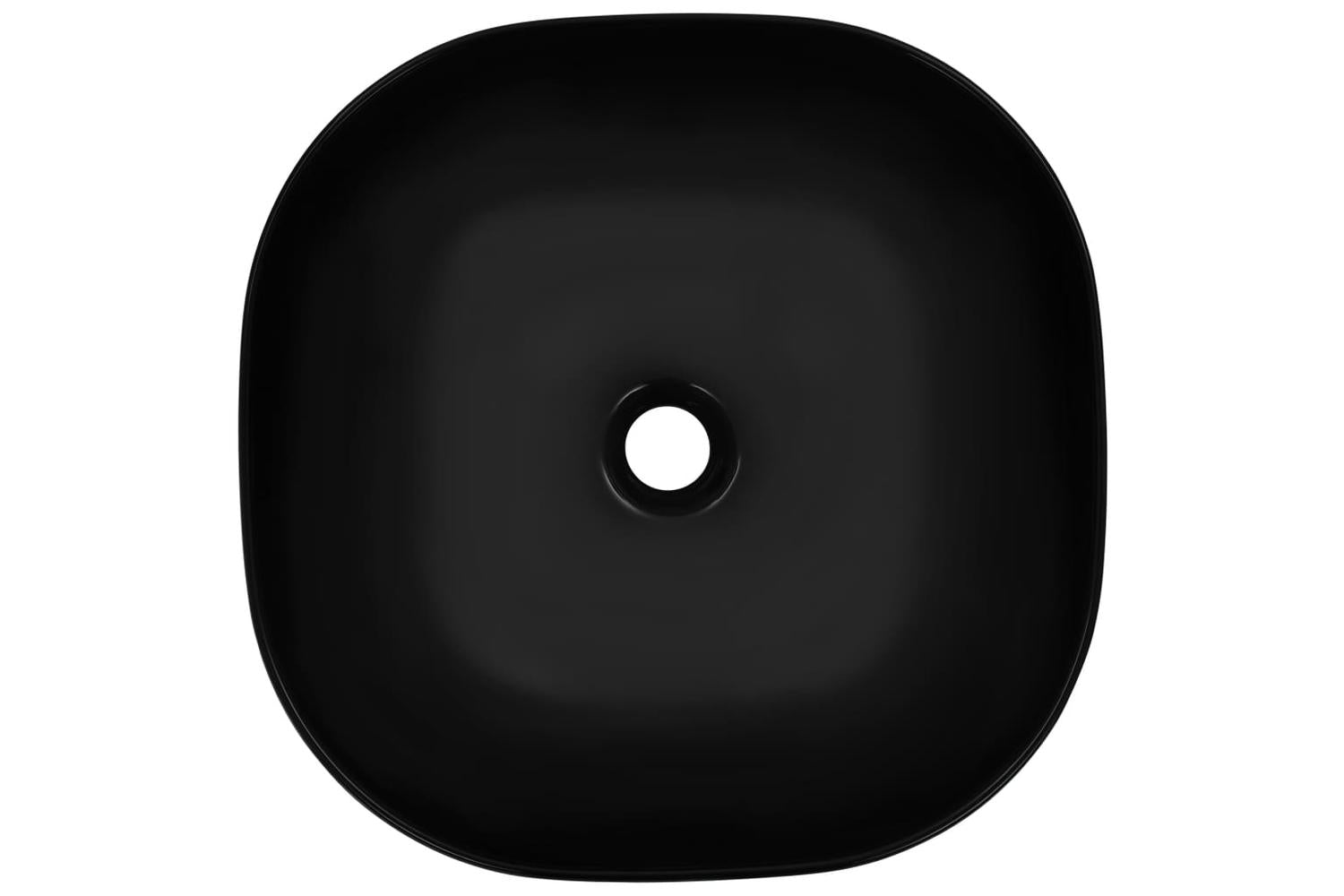 vidaXL 143918 Wash Basin 42.5x42.5x14.5cm Ceramic Black-4