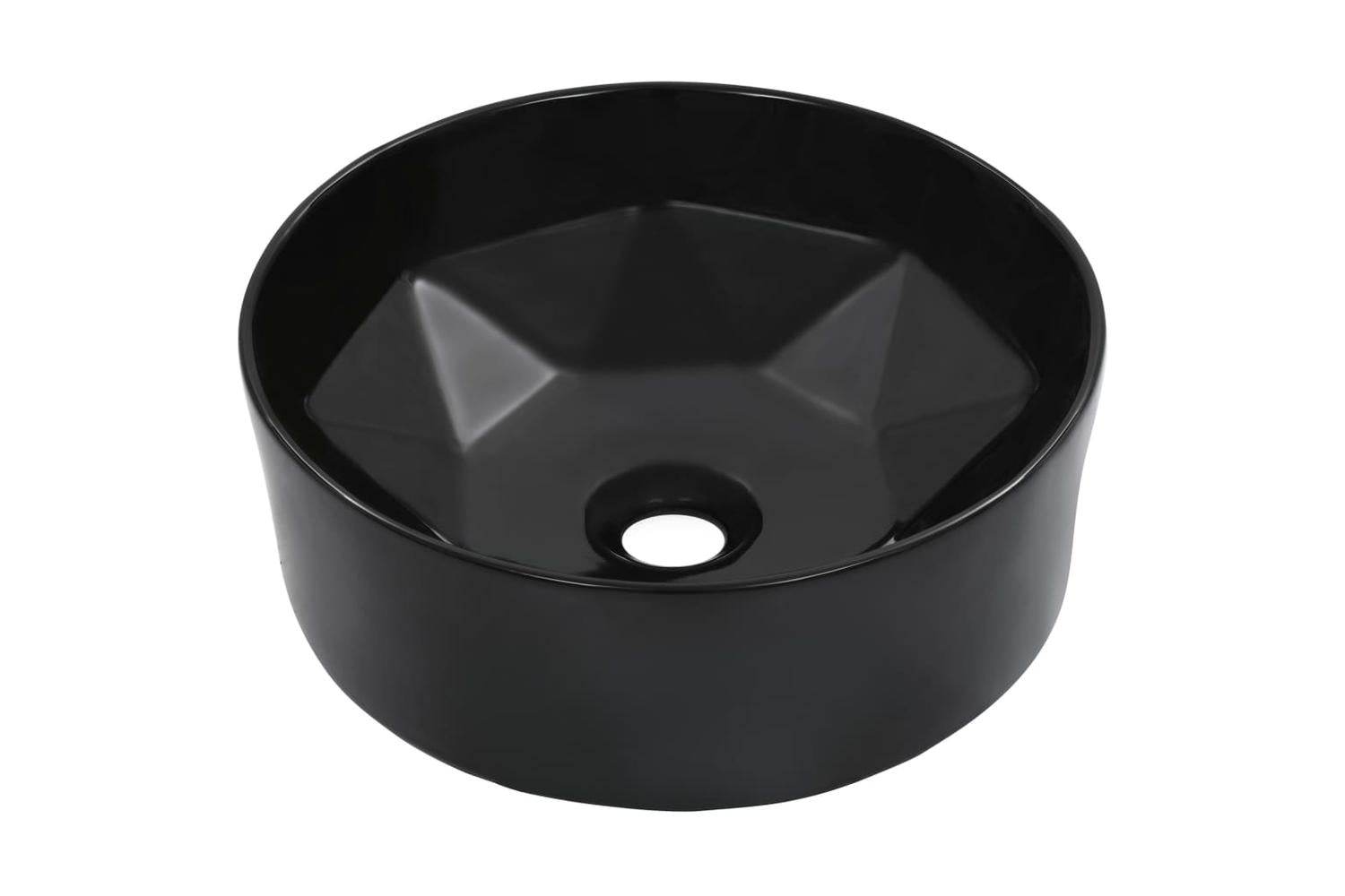 vidaXL 143910 Wash Basin 36x14cm Ceramic Black