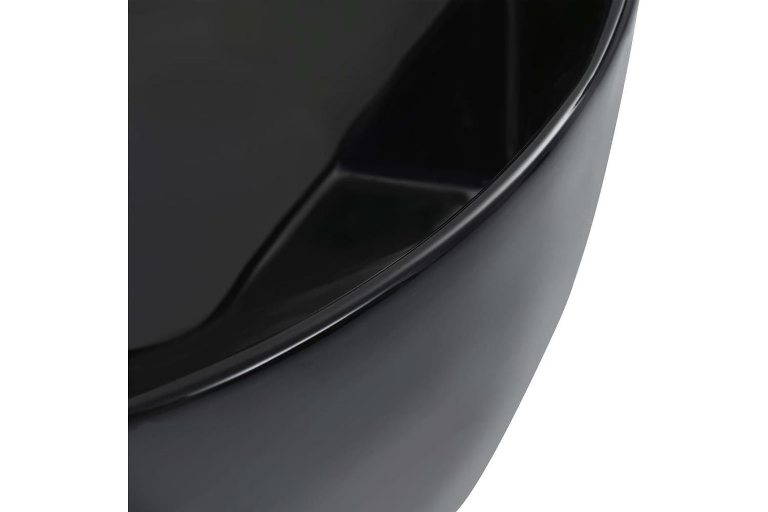 vidaXL 143910 Wash Basin 36x14cm Ceramic Black-5