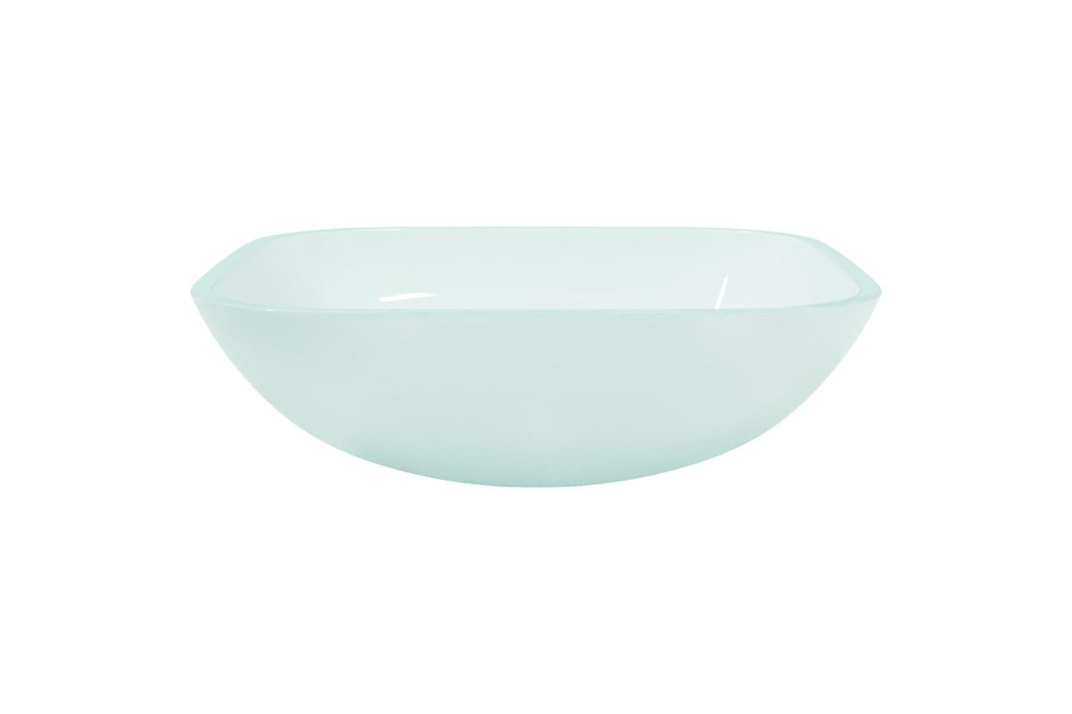 vidaXL 345242 Basin Glass 42x42x14cm Frosted-3